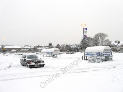Photo 6x4 Tesco Car Park Hove Not much activity here after 8-10 inches of c2010
