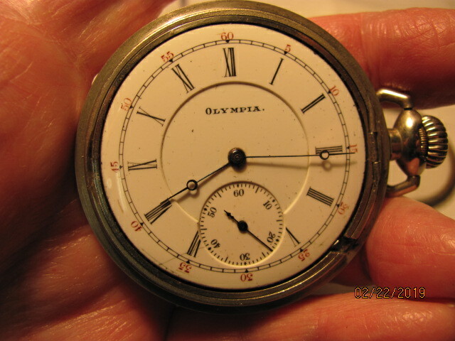 Illinois Private Label OLYMPIA USA on dial and mvt/works fine/17 jl ADJ/LS/exc c
