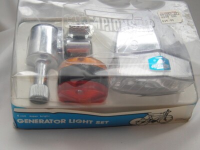 Vintage Wards Championship 6V Generator Bike Head & XL Tail Light Set  #82301