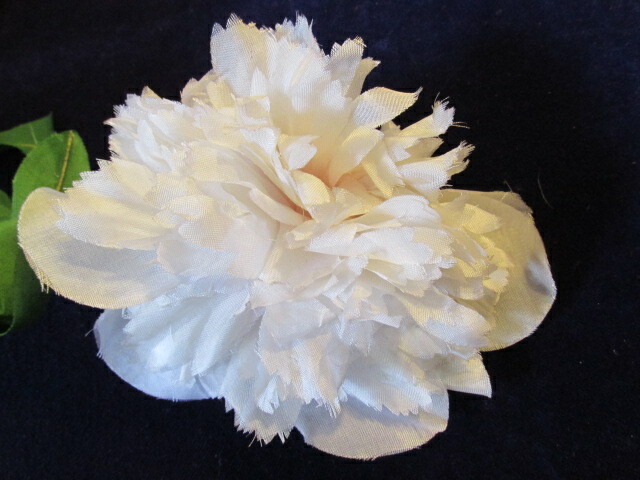 Vintage Millinery Flower Collection Peony Pink White Czech  4-5