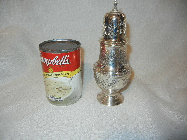 VINTAGE SILVER PLATE SUGAR CASTER DREDGER 7