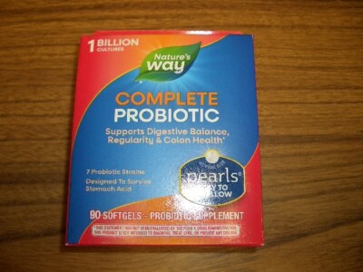 Nature's Way Complete Probiotic- Pearls easy to swallow-90 Softgels Exp 1/26