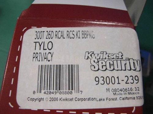 KWIKSET TYLO 300T 26D RCAL RCS KI BBPKG BATH BEDROOM PRIVACY LOCK SATIN CHROME