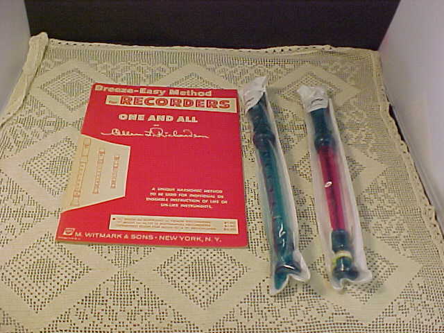 Music Recorders Lot of 3 Items 2 Lyons Flutes and One Book Breeze Easy Method