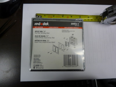 Red Dot LT11-2 Outlet Box  1/2'' Hub  4-Hole   2-Gang    2LH4-1 Solar box