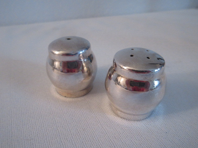 Antique Silver Plated Salt/Pepper and Creamer Set