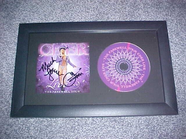 Cher Ringmaster 7x12 Framed "Live The Farewell Tour" CD Signed "Much Love Cher"