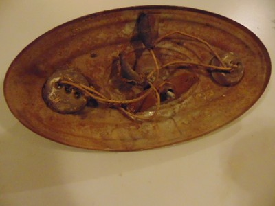 * Vintage Double Flush Mount Wall Light Fixture Bulb & Sconce - Cloth Cord