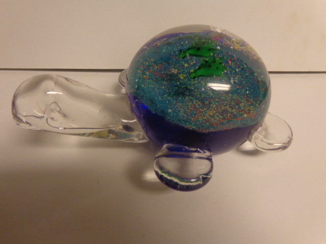 Turtle W Babies Figurine Paperweight