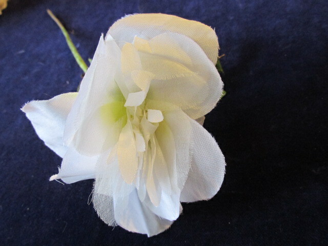 Vintage Millinery Flower Collection Peony Pink White Czech  4-5