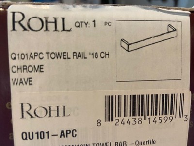 Rohl QU101-APC Wave 18'' Towel Rail Chrome *READ*