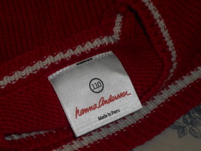 Hanna Andersson Brand Christmas / Winter Red Snow Flake Pattern Sweater