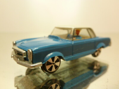 FALLER HIT-CAR MERCEDES BENZ 280 SL BLUE L6.5cm VERY GOOD CONDITION