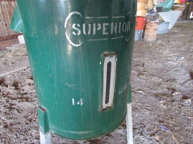 Antique primitive rustic gravity cream separator Superior 14 gal 1920's GREEN