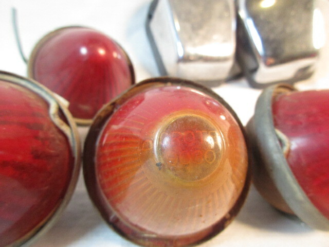 Vintage Crote 9060 Red Taillight Lot Of 9 Bike Car Boat Light Plastic Metal Old