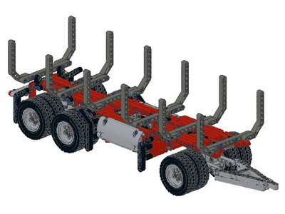 Bauanleitung instruction für Holz Anhänger 9397 Eigenbau Unikat Moc Lego Technic