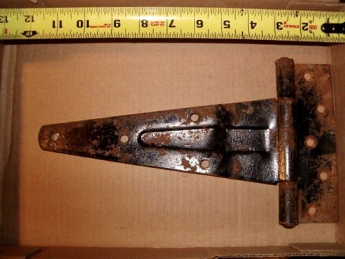Vintage Large Metal Barn Farm Shed Door Hinge - About 12 x 6 1/2 inches