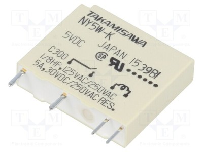 Relay: Electromagnetic US Coil: 5VDC 3A Max. 250VAC NY-5W-K Electromagnetic