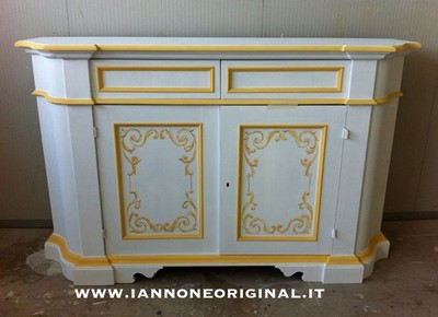CREDENZA DECORATA A MANO DIPINTA  MADIA  CONTROMOBILE SOGGIORNO