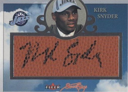2004-05 Fleer Sweet Sigs - Kirk Snyder #SSG-KS
