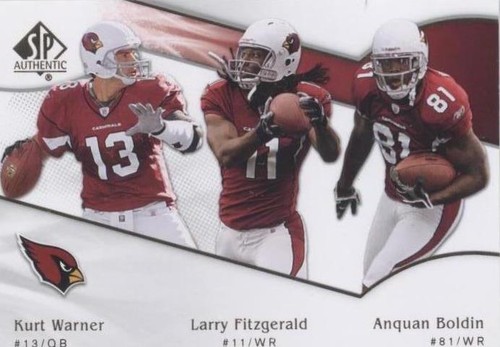 2009 SP Authentic Anquan Boldin Kurt Warner Larry Fitzgerald #174