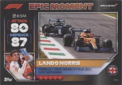 2022 Topps F1 Turbo Attax - Lando Norris #274