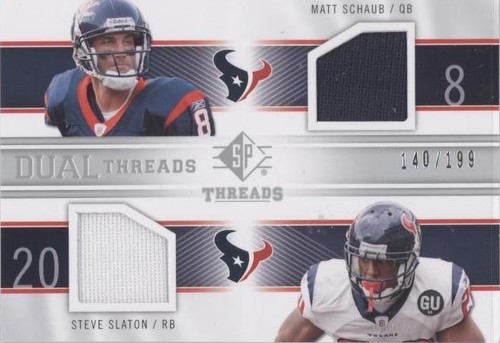 2009 SP Threads Matt Schaub Steve Slaton #T2-SS