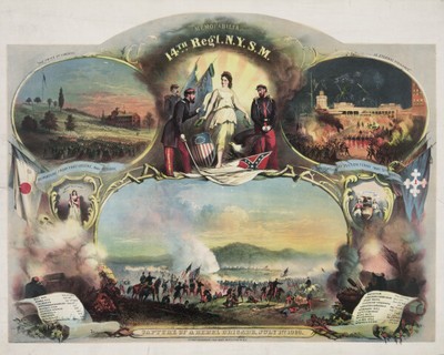 Print: Capture Of A Rebel Brigade, July 1st 1863 Memorabilia, 14th Regt