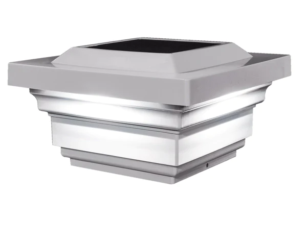 Classy Caps Solar Post Cap 4" x 4" White LED Light Free Ship