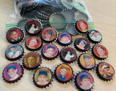 100 Pcs Helmar Hall of Fame Baseball Beer Bottle Caps Uncrimped Unused Mixed Lot