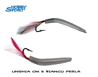 ARTIFICIALE PICCOLA TRAINA UNGHIA  CM 5 COL. BIANCA PERLA