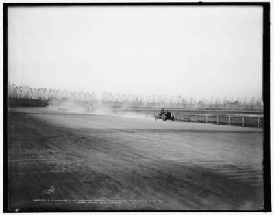 Harkness in his Mercedes-Simplex, winning five-miles event in 6:1 3- Old Photo