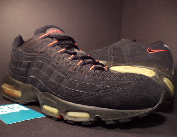 2000 NIKE AIR MAX 95 BLACK COMET RED BRED SUEDE 90 ATMOS
