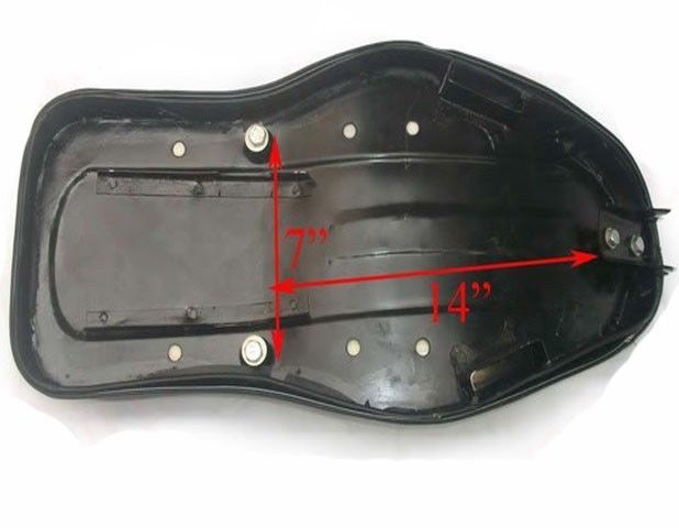 New BSA Dual Seat Black Leatherite With White Beading  