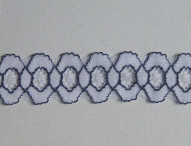 Craft-sewing-lace "1/3 Off Discount" 15mtrs X  15mm White/black Double Sided