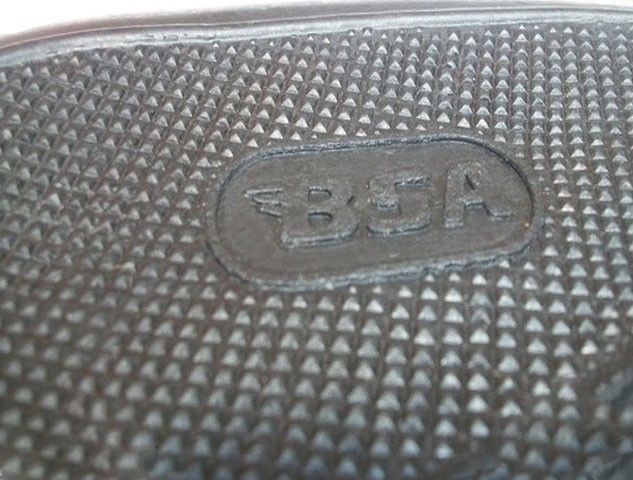 New Pair BSA Logo Fuel Tank Knee Pad Set Black Rubber  