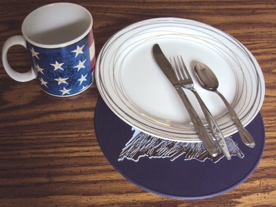 Purple Silicone Eagle Kitchen Hot Pad, Table Placemat, Table Trivet, Table Mat