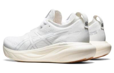 Pre-owned Asics Gel-nimbus 25 Low White Silver - 1011b547-102