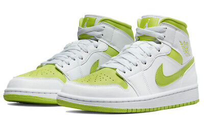 Pre-owned Jordan 1 Mid White Lime - Bq6472-131