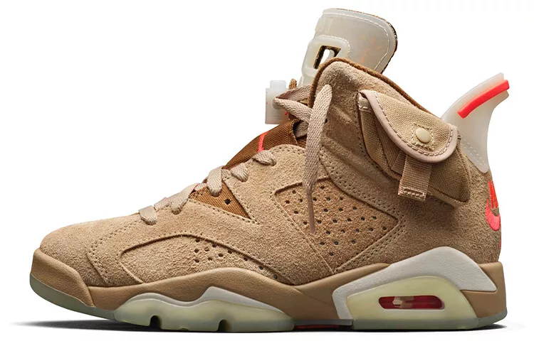 JORDAN TRAVIS SCOTT × NIKE AIR JORDAN 6 BRITISH KHAKI DH0690-200 MEN'S SIZE