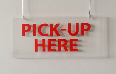Order Here, Pick-up Here, Pay Here, Cashier, Customer Service Hanging Sign