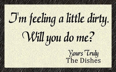 (Do Me Dishes) sign plaque gift meals food wash detergent assistance kitchen