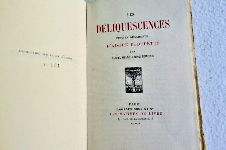 Vicaire (Gabriel) & Beauclair (Henri) Les DéLiquescences D'Adoré Floupette