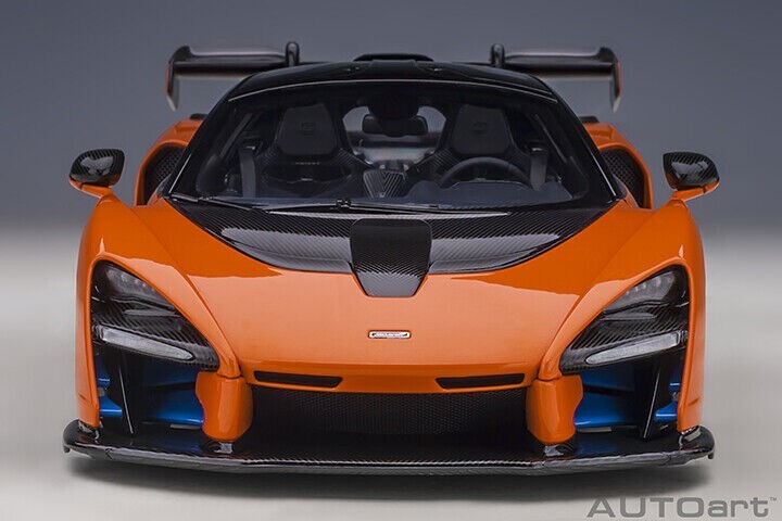 1/18 McLaren Senna (Trophy Mira Orange & Black) Model Car By