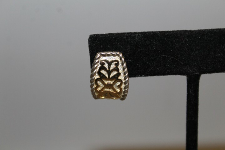 Konstantino looking 14K and Sterling silver earrings from high end estate.