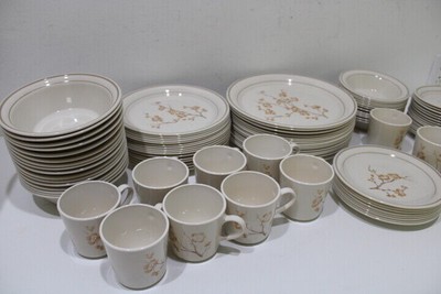 82 pc Corning China Blossom Corelle Cornerstone Dinnerware Vintage
