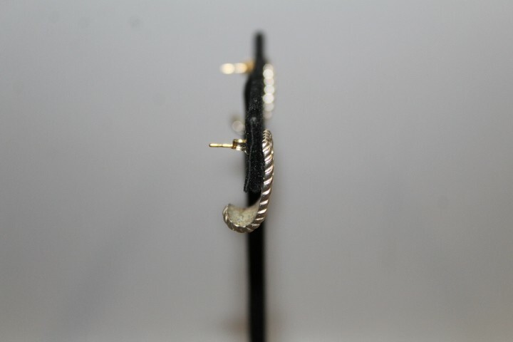 Konstantino looking 14K and Sterling silver earrings from high end estate.