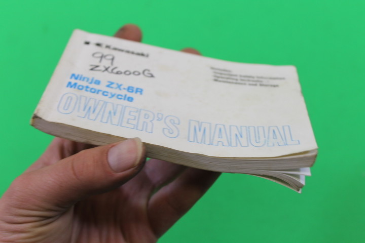 OEM Kawasaki 1999 ZX600-G2 Ninja ZX-6R Owners Manual 99920-1911-01