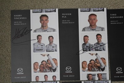 2019 IMSA MAZDA #55 & #77 Hero Cards (5) 12 Hours of Sebring - SIGNED