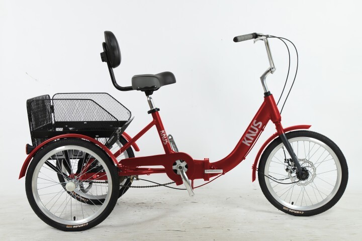 Foldable Tricycle 24'' 7-Speed Adult Cruiser Bike W/ Basket 3 Wheels Bicycle USA